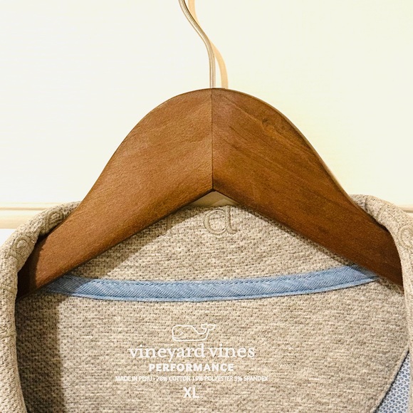 🐳 Vineyard Vines Men’s 1/4 Zip Cotton-blend Pullover Shirt, Size XL, Light Blue - Picture 5 of 6